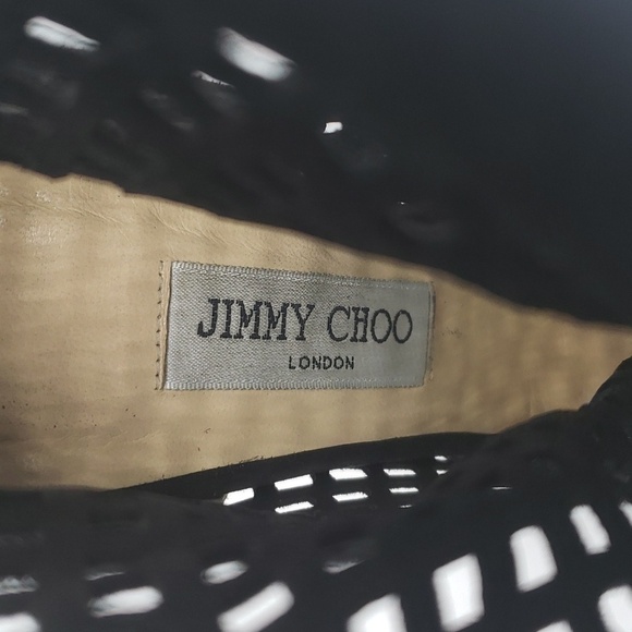 705- Jimmy Choo Women's Detroit Suede Peep Toe Open Bootie Made in Italy Sz 7.5 - Picture 12 of 13